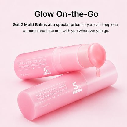 PDRN Pink Collagen Volume Multi Balm | All In One Volufiline, PDRN, NAD Stick for Youthful-Looking, Helping Look of Fine Lines, Firming Care, Anti-Aging Care | For Under-Eyes, Neck, Forehead, Smile Lines, Lip Care