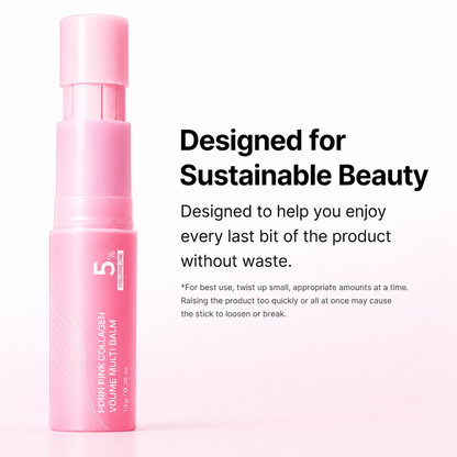 PDRN Pink Collagen Volume Multi Balm | All In One Volufiline, PDRN, NAD Stick for Youthful-Looking, Helping Look of Fine Lines, Firming Care, Anti-Aging Care | For Under-Eyes, Neck, Forehead, Smile Lines, Lip Care
