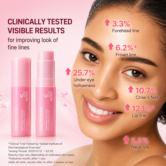 PDRN Pink Collagen Volume Multi Balm | All In One Volufiline, PDRN, NAD Stick for Youthful-Looking, Helping Look of Fine Lines, Firming Care, Anti-Aging Care | For Under-Eyes, Neck, Forehead, Smile Lines, Lip Care